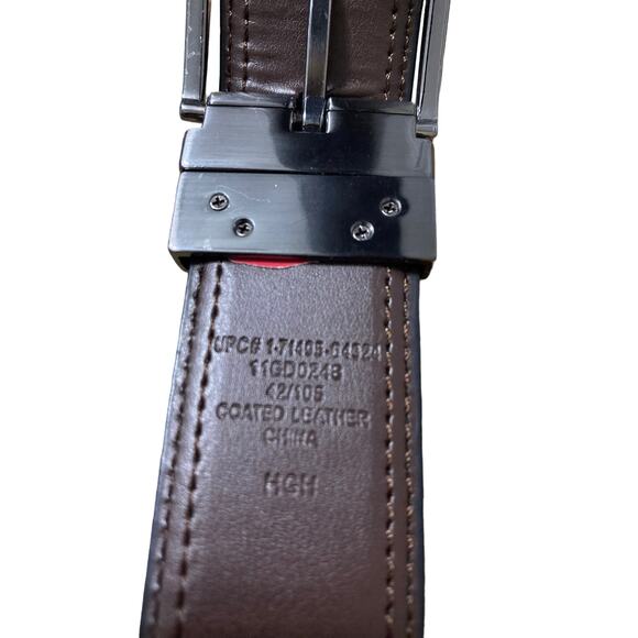 Dickies Mens Belt 42/105 Black Coated Leather Work 0r Casual - Picture 2 of 11